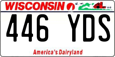 WI license plate 446YDS
