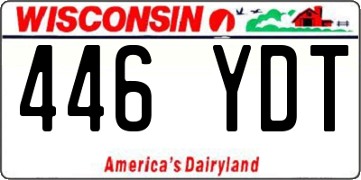 WI license plate 446YDT