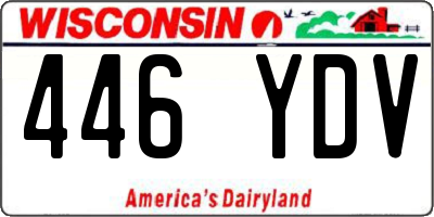 WI license plate 446YDV