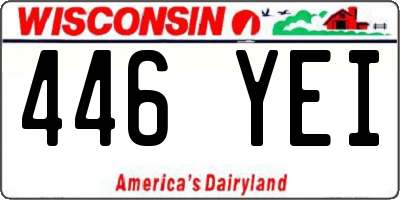 WI license plate 446YEI