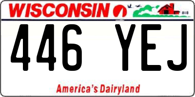 WI license plate 446YEJ