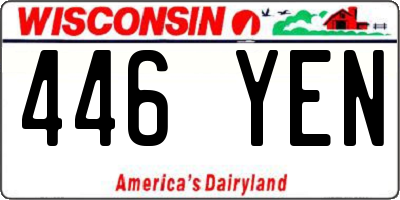 WI license plate 446YEN