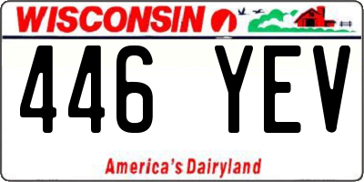 WI license plate 446YEV