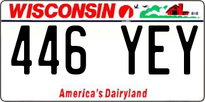 WI license plate 446YEY