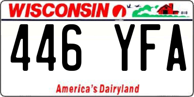WI license plate 446YFA