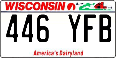 WI license plate 446YFB