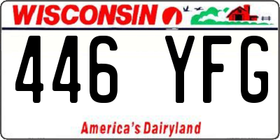 WI license plate 446YFG