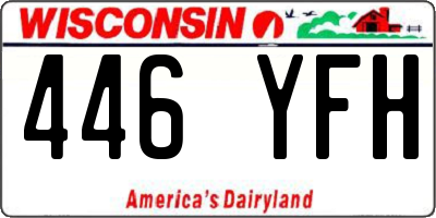 WI license plate 446YFH