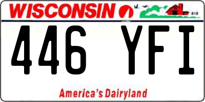 WI license plate 446YFI