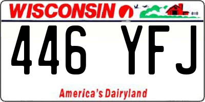 WI license plate 446YFJ