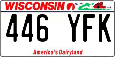 WI license plate 446YFK