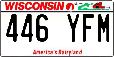 WI license plate 446YFM