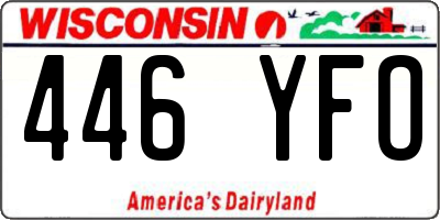 WI license plate 446YFO
