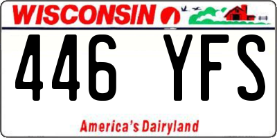 WI license plate 446YFS