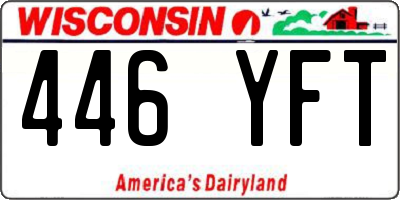 WI license plate 446YFT