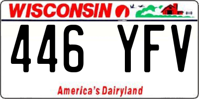 WI license plate 446YFV
