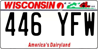 WI license plate 446YFW