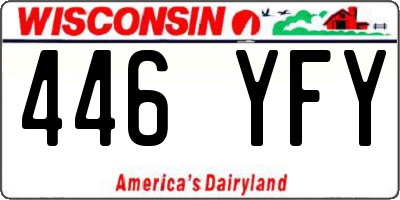 WI license plate 446YFY