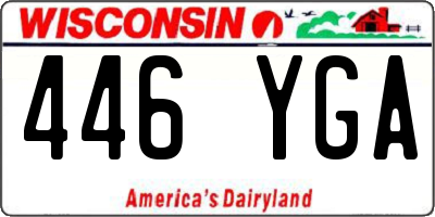 WI license plate 446YGA