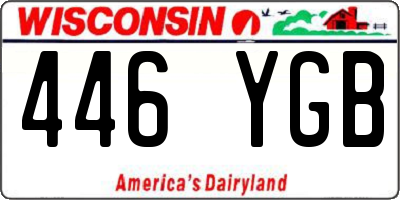WI license plate 446YGB