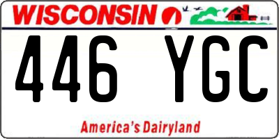 WI license plate 446YGC