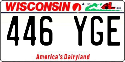 WI license plate 446YGE