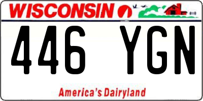 WI license plate 446YGN