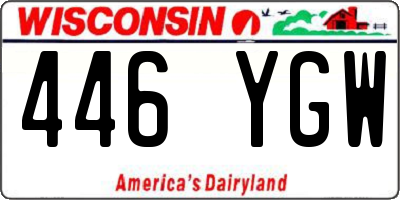 WI license plate 446YGW