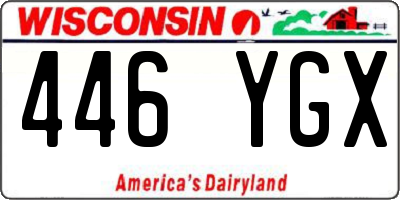 WI license plate 446YGX