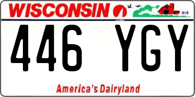 WI license plate 446YGY