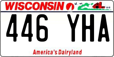 WI license plate 446YHA