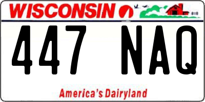 WI license plate 447NAQ