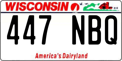 WI license plate 447NBQ