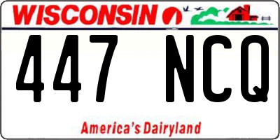 WI license plate 447NCQ