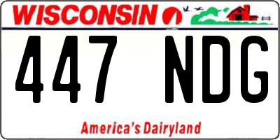 WI license plate 447NDG