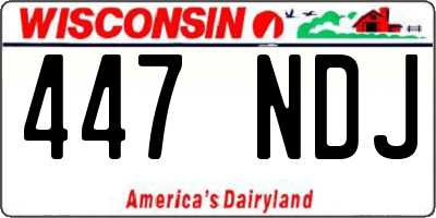 WI license plate 447NDJ