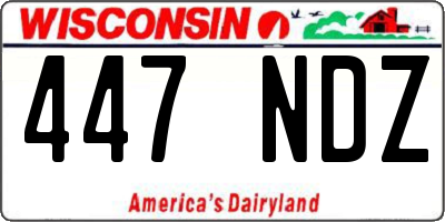 WI license plate 447NDZ