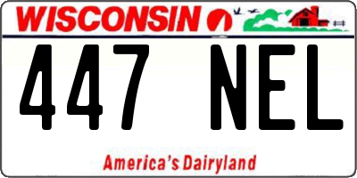 WI license plate 447NEL