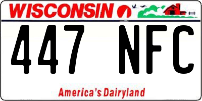 WI license plate 447NFC