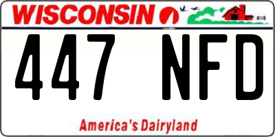 WI license plate 447NFD