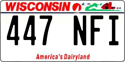 WI license plate 447NFI