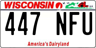 WI license plate 447NFU