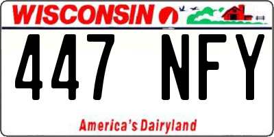 WI license plate 447NFY
