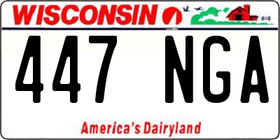 WI license plate 447NGA
