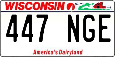 WI license plate 447NGE