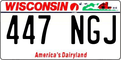 WI license plate 447NGJ