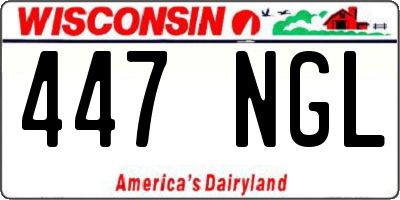 WI license plate 447NGL