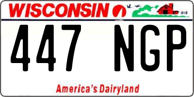 WI license plate 447NGP
