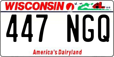 WI license plate 447NGQ