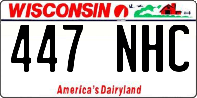 WI license plate 447NHC